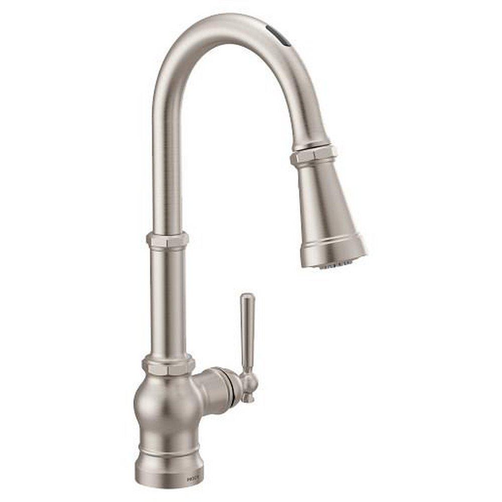 Single Handle Pull Down Touchless Kitchen Faucet with Voice Activation in Spot Resist&trade; Stainless 