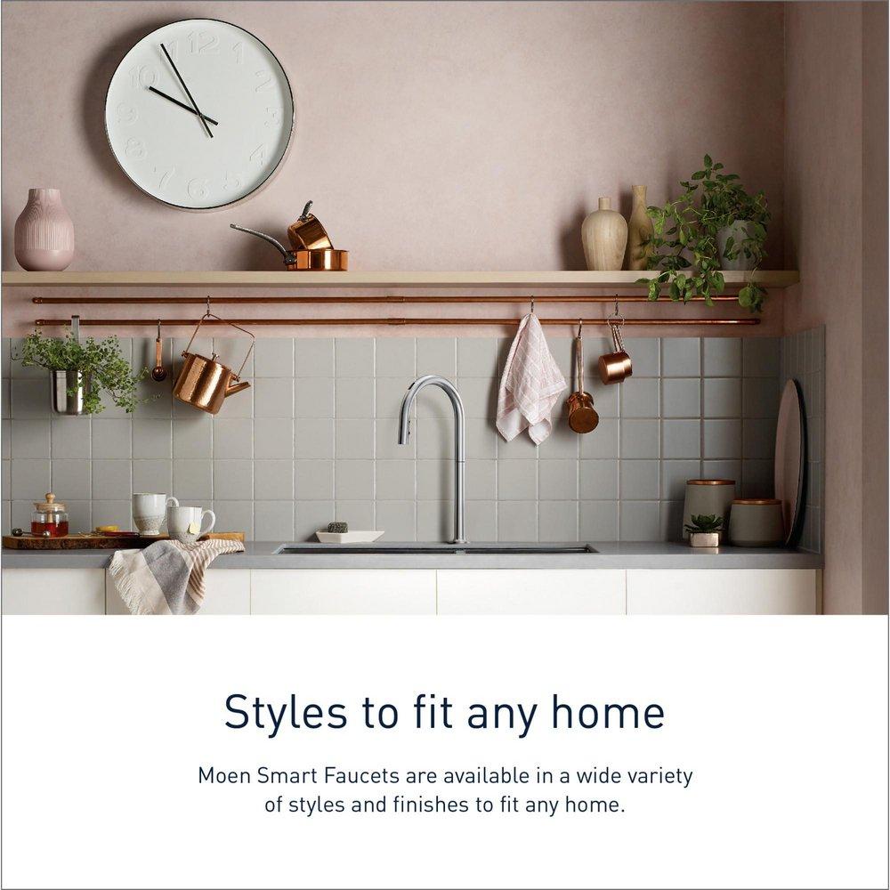 Moen Spot Resist Stainless Single Handle Pull Down Touchless Kitchen Faucet with Voice Activation 