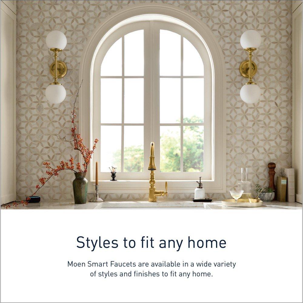 Single Handle Pull Down Touchless Kitchen Faucet with Voice Activation in Polished Nickel 