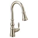 Single Handle Pull Down Touchless Kitchen Faucet with Voice Activation in Polished Nickel 
