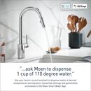 Single Handle Pull Down Touchless Kitchen Faucet with Voice Activation in Matte Black 