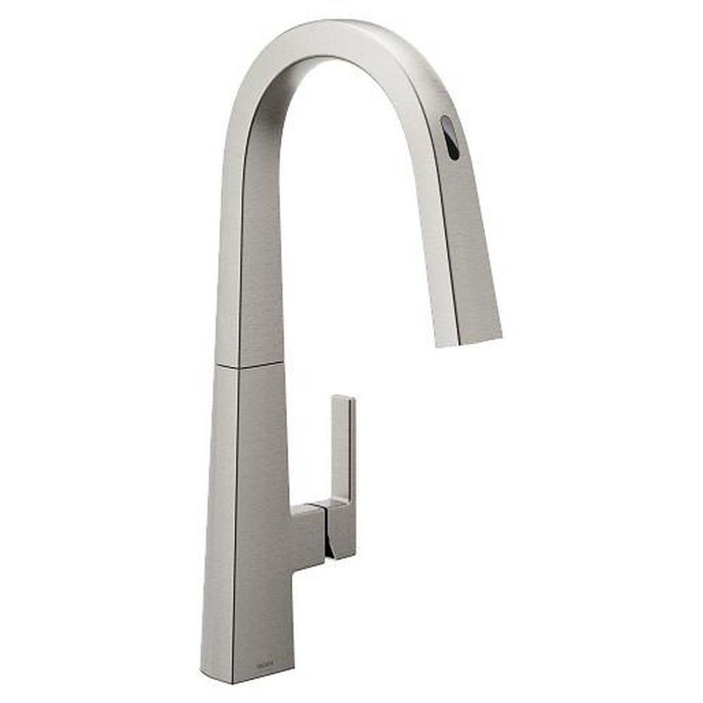 Single Handle Pull Down Touchless Kitchen Faucet with Voice Activation in Spot Resist&trade; Stainless 