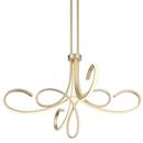 1-Light LED Chandelier in Soft Gold
