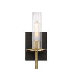 60W 1-Light Medium E-26 Vanity Fixture in Coal with Soft Brass