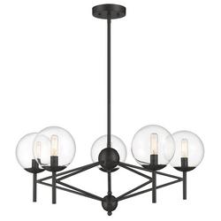 5-Light 29 in. Wide Vantage Chandelier in Coal