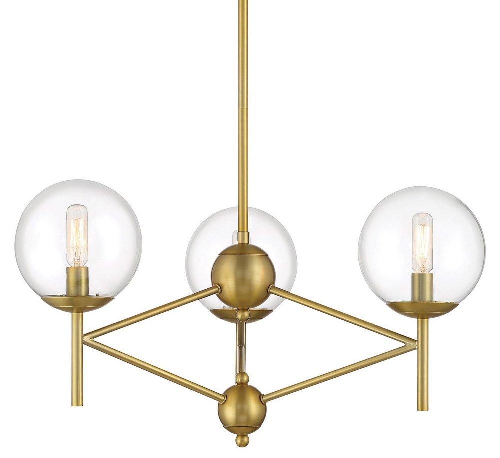 Minka Lavery Soft Brass 40W 3-Light Candelabra E-12 Pendant Light 