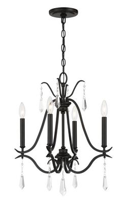 4-Light Chandelier Light Fixture in Coal