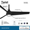 Minka Aire Coal 52 in. 3-Blade Indoor Ceiling Fan 