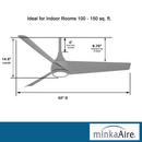 Minka Aire Grey 52 in. 3-Blade Indoor Ceiling Fan 