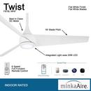 Minka Aire Flat White 52 in. 3-Blade Indoor Ceiling Fan 