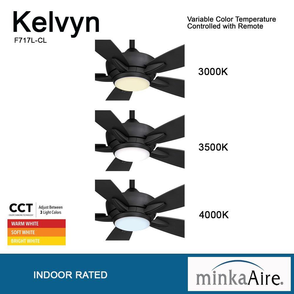 KELVYN - 52 CEILING FAN W/LED LIGHT KIT 