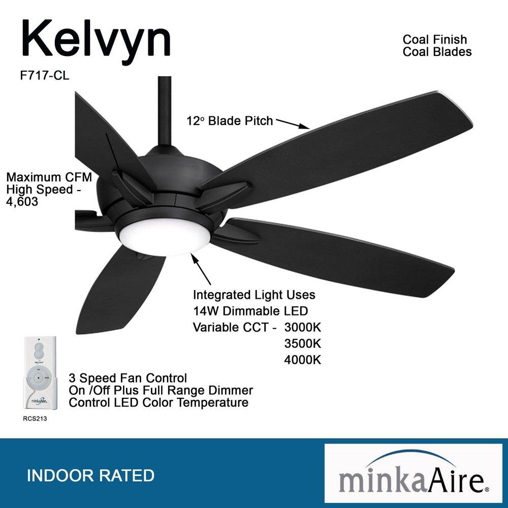 52 in. 5-Blade Indoor Ceiling Fan in Coal 