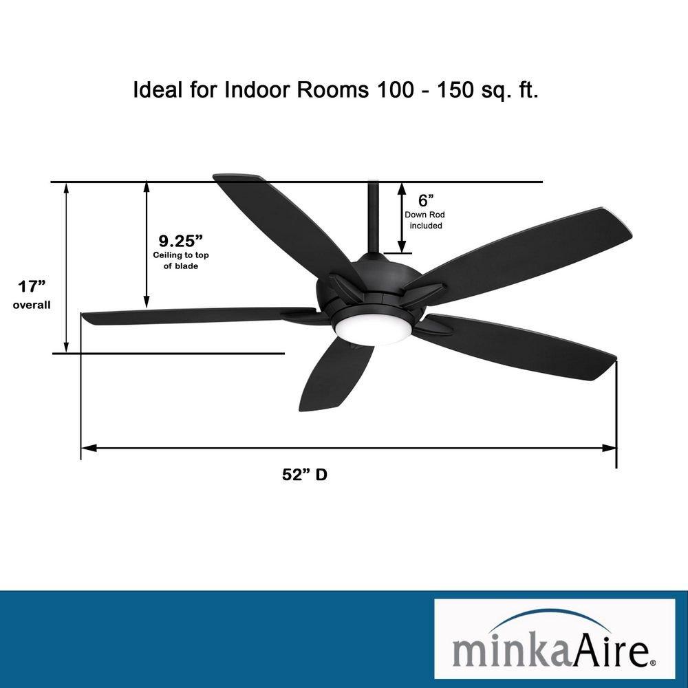 Minka Aire Coal 52 in. 5-Blade Indoor Ceiling Fan 