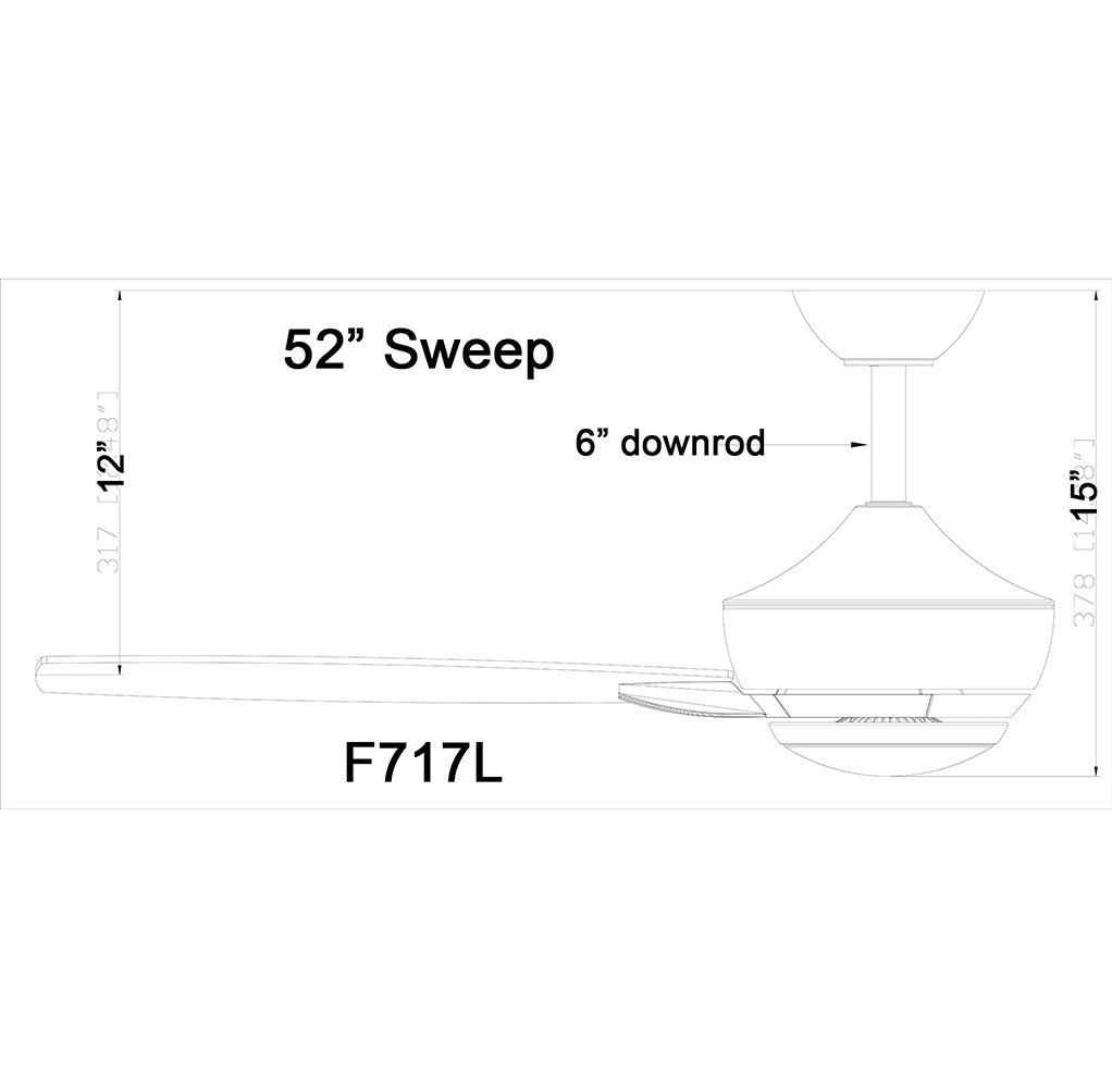 KELVYN - 52 CEILING FAN W/LED LIGHT KIT 
