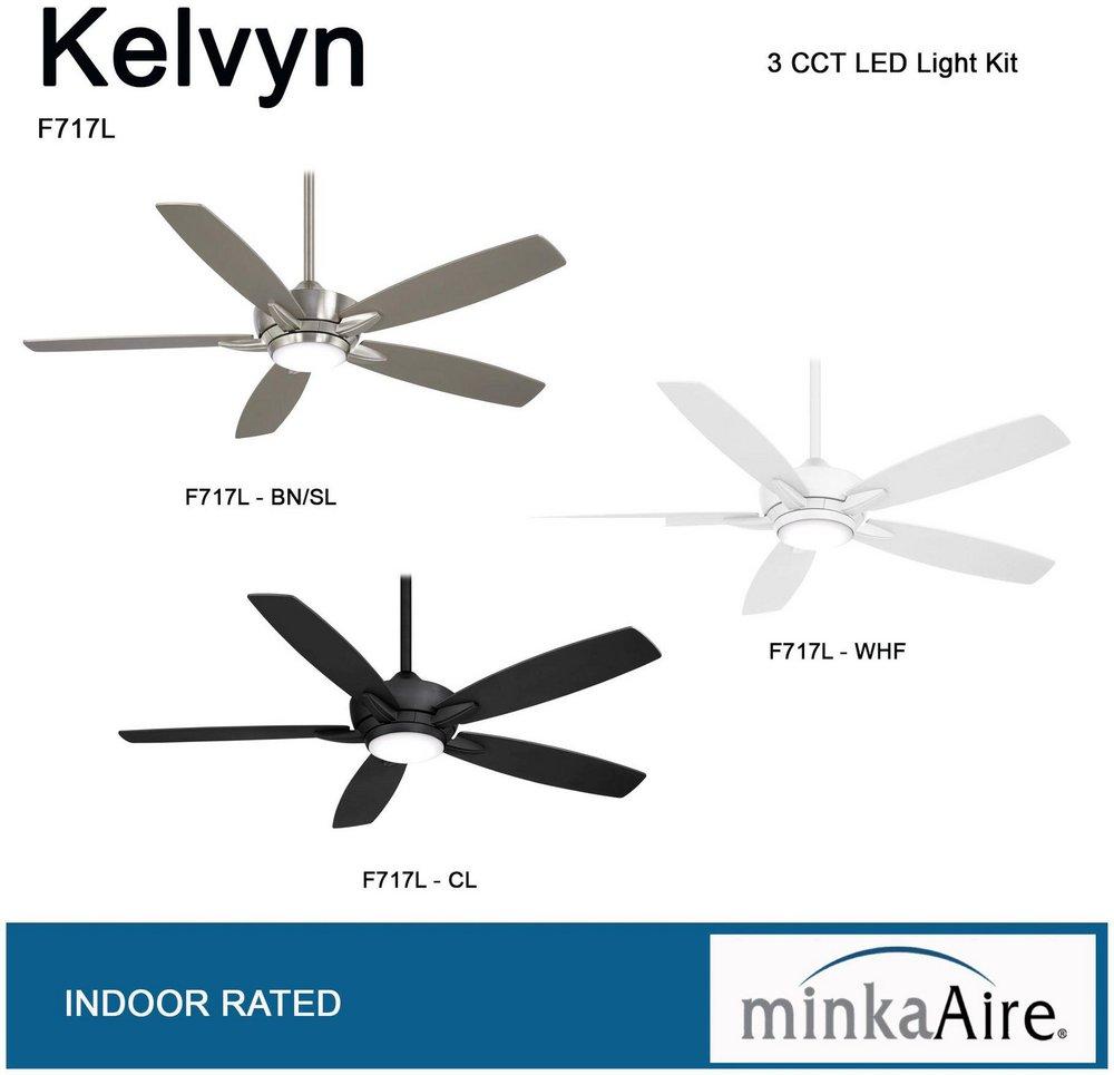 KELVYN - 52 CEILING FAN W/LED LIGHT KIT 