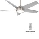 58 in. 5-Blade Outdoor Ceiling Fan in Brushed Nickel Wet 
