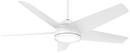 58 in. 5-Blade Indoor or Outdoor Ceiling Fan in Flat White