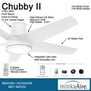 Minka Aire Flat White 58 in. 5-Blade Outdoor Ceiling Fan 