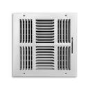 10 x 10 in. Steel 4-way Residential Ceiling & Sidewall Register in White 