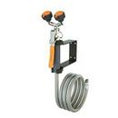 Eyewash/Drench Hose - Wall-Mount Unit with Backflow Preventer in Chrome