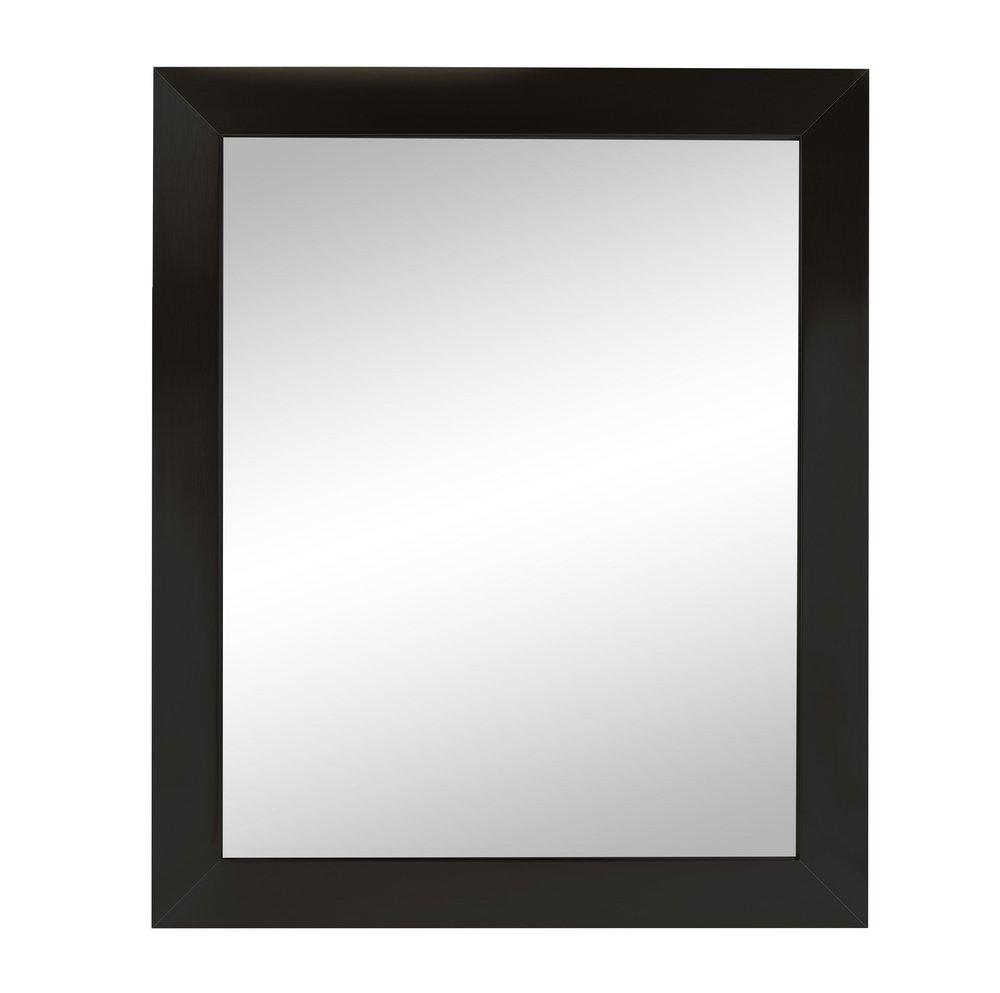 FRAMED MIRROR 30X36 BLACK 3 FLAT 