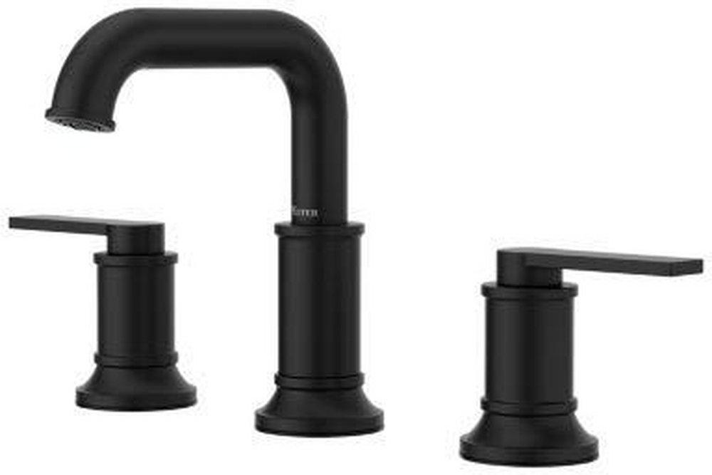 Two Handle Widespread Bathroom Sink Faucet in Matte Black 