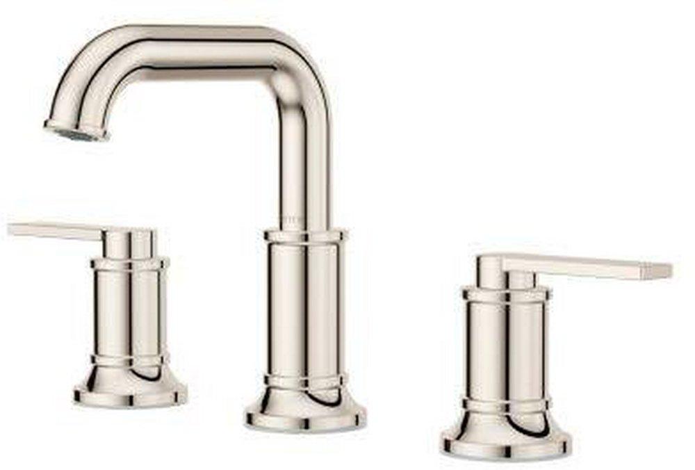Two Handle Widespread Bathroom Sink Faucet in Polished Nickel 