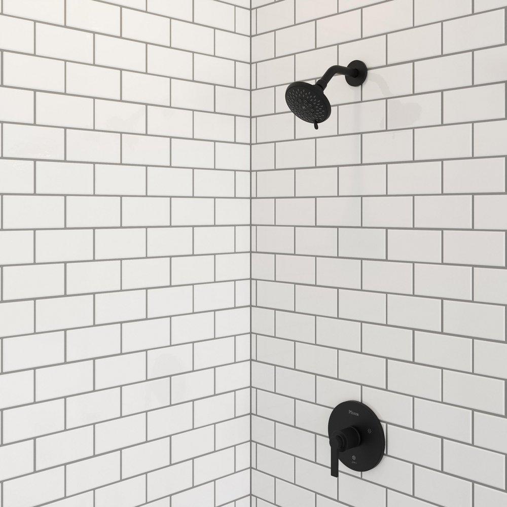 1 HANDLE COLFAX SHOWER TRIM SHOWERHEAD NOT INCLUDED IN MATTE BLACK 