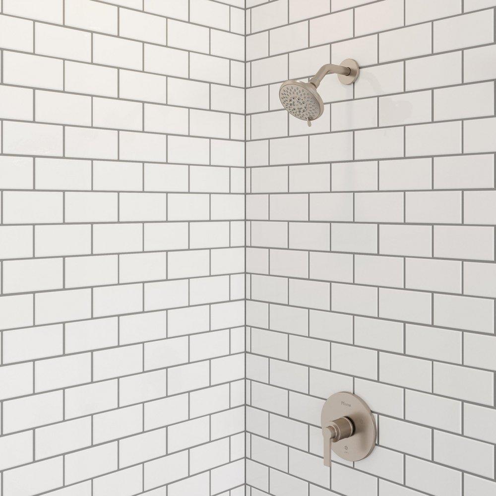 Single Handle Shower Faucet in Brushed Nickel (Showerhead Sold Separately) (Trim Only) 