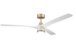 60 in. 3-Blade Indoor/Outdoor Ceiling Fan in Satin Brass