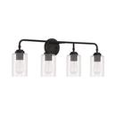 Craftmade Flat Black 60W 4-Light Medium E-26 Vanity Fixture 