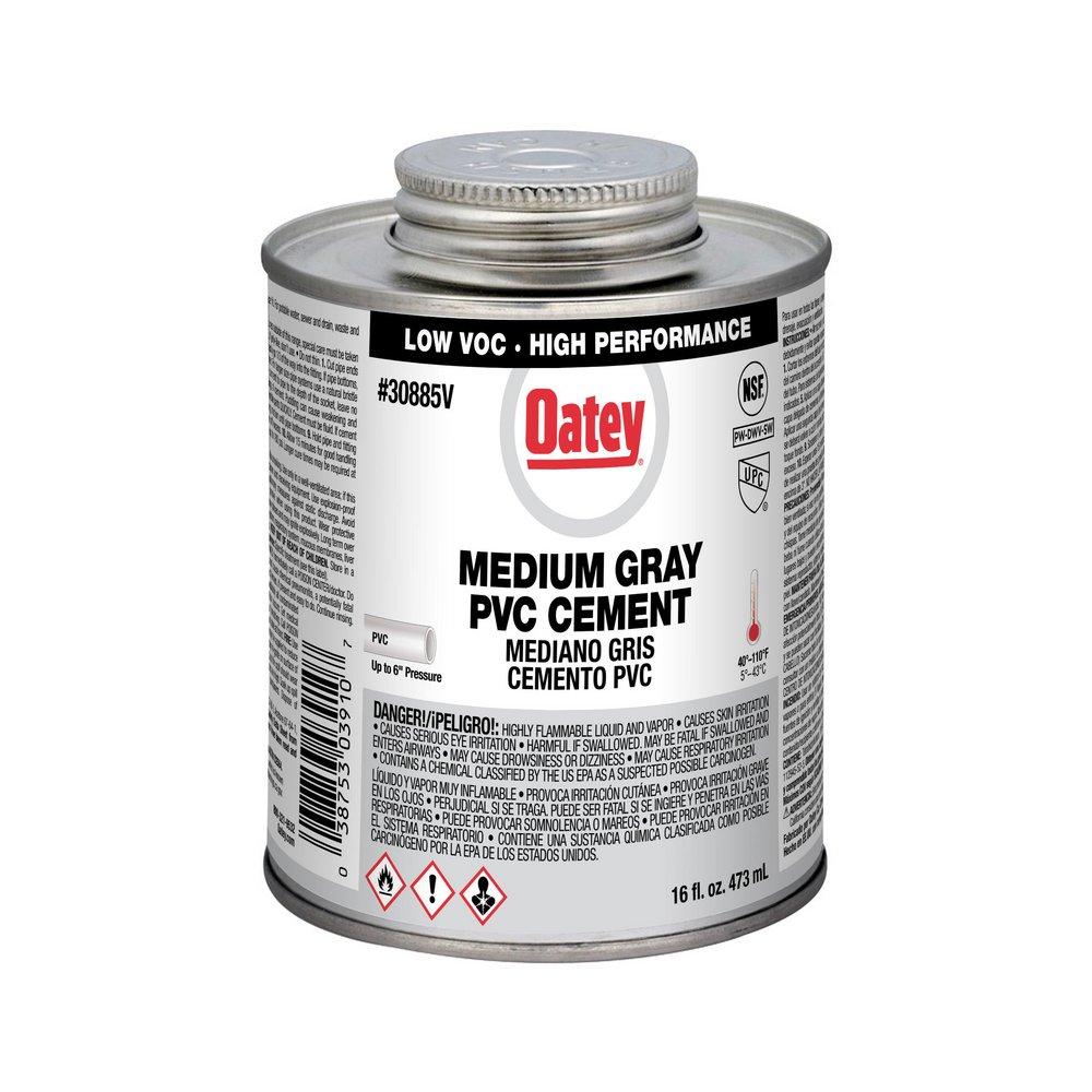 Oatey&reg; Fast Set Grey PVC Pipe Cement 