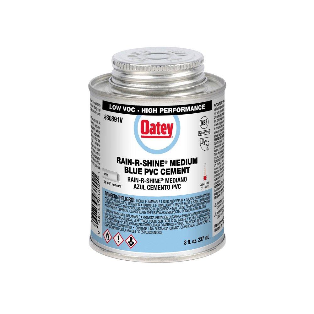 Oatey&reg; Fast Set Blue PVC Pipe Cement 