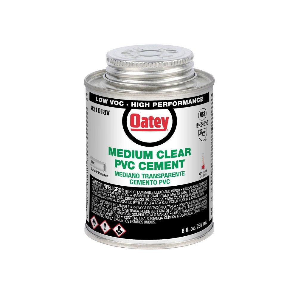 Oatey&reg; Fast Set Clear PVC Pipe Cement 