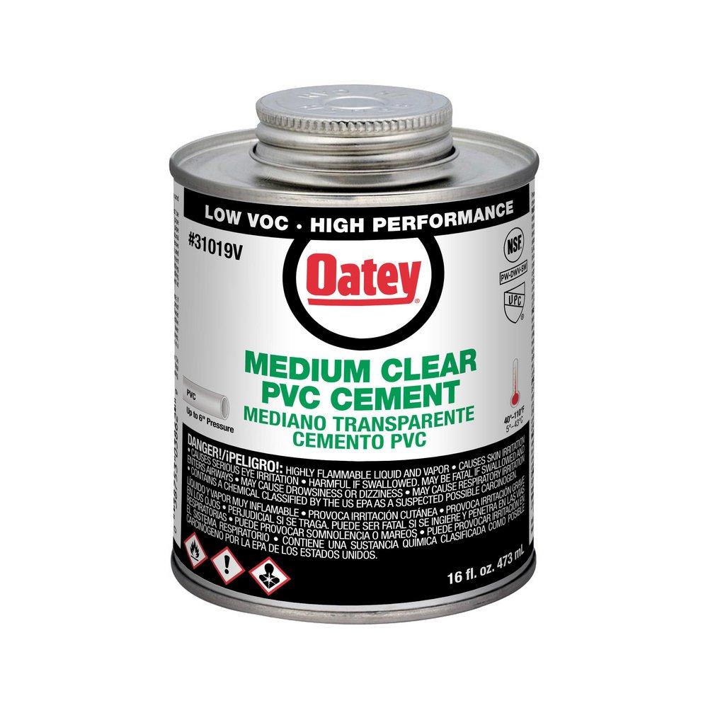 Oatey&reg; Fast Set Clear PVC Pipe Cement 