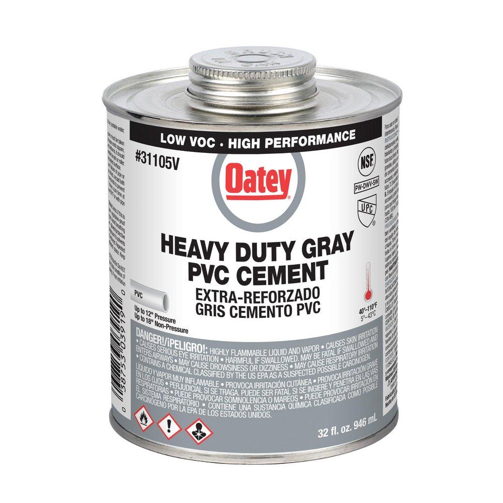 Oatey&reg; Medium Set Grey PVC Pipe Cement 