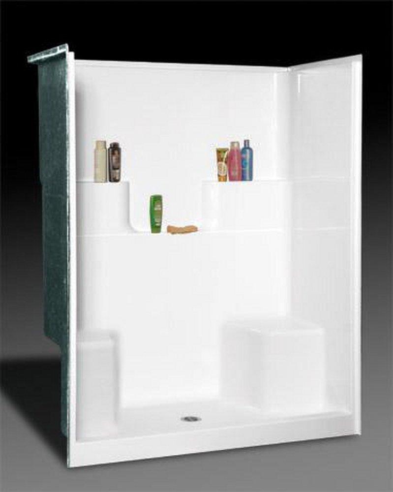 Oasis White 60 x 34 x 74-3/4 in. Shower Unit in White 