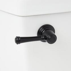 Front Mount Trip Lever in Matte Black