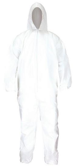 All-Purpose Hooded Coveralls with Zipper Closure, XL