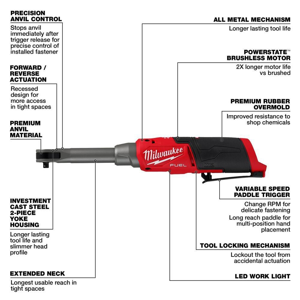 Milwaukee&reg; Red/Black Ratchet 1-Tool 