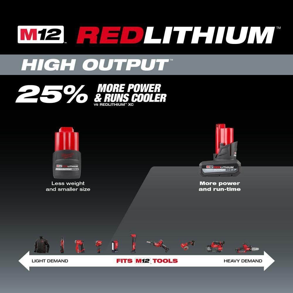 M12 REDLITHIUM HIGH OUTPUT XC5.0 BATTERY PACK 