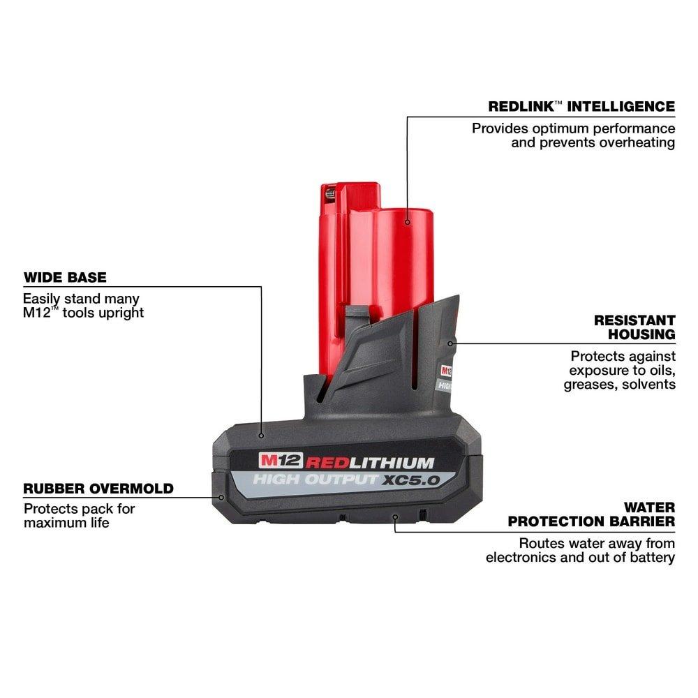 12V Lithium-Ion XC High Output 5 Ah Battery Pack 