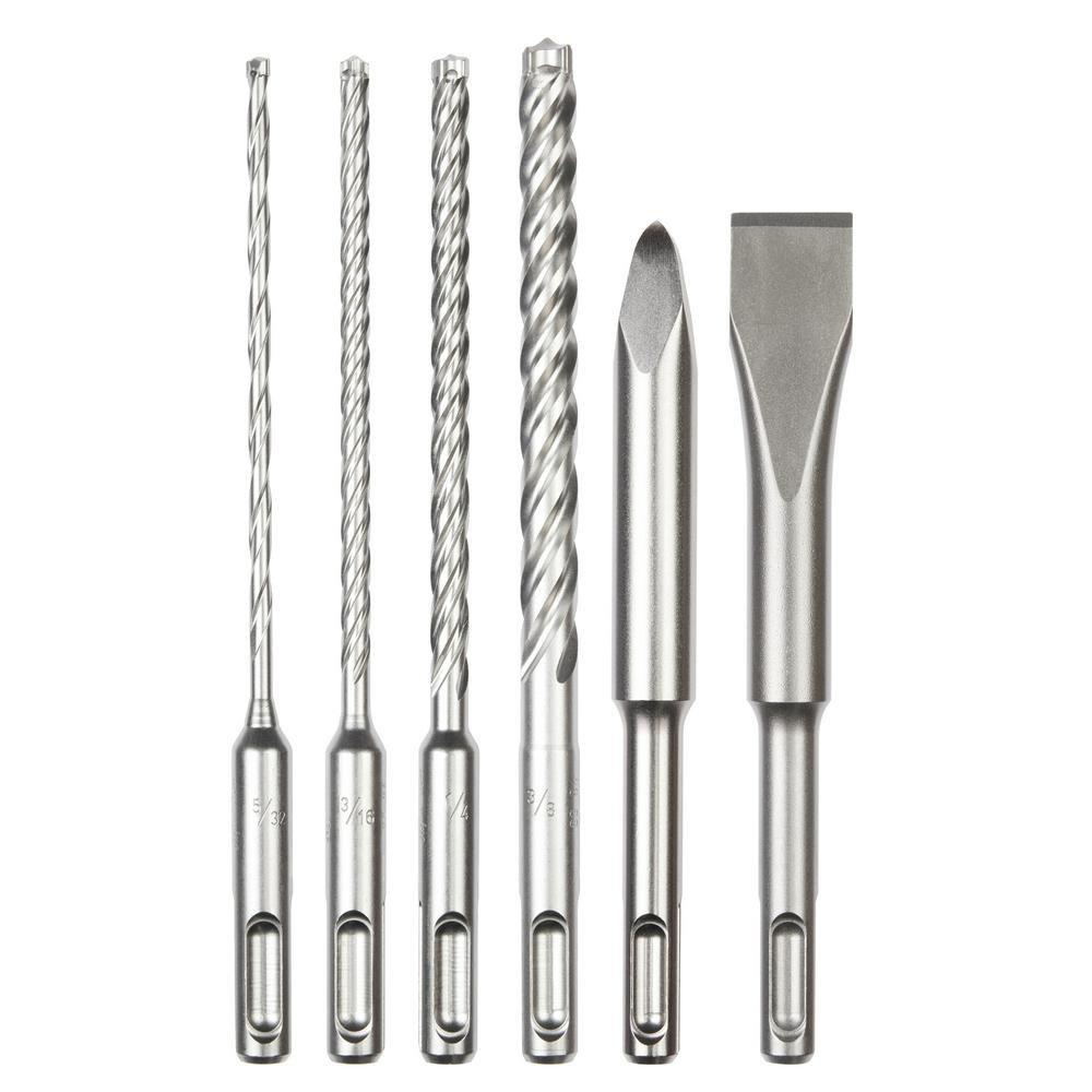 6PC SDS PLUS MX4 4-CUTTER & CHISEL KIT 