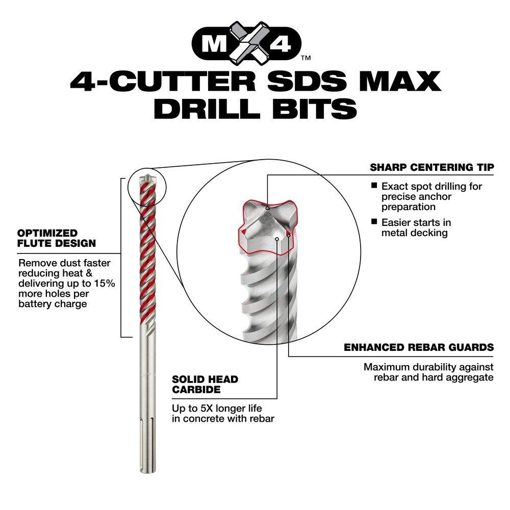 Milwaukee&reg; Silver Cutter and Chisel SDS-Plus Drill Bit 