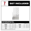 7PC SHOCKWAVE IMPACT DUTY CARBIDE MULTI-MATERIAL DRILL BIT KIT 