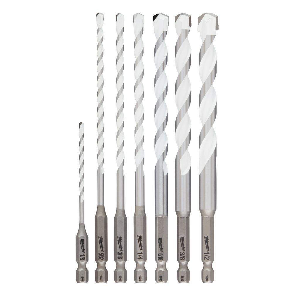 7PC SHOCKWAVE IMPACT DUTY CARBIDE MULTI-MATERIAL DRILL BIT KIT 