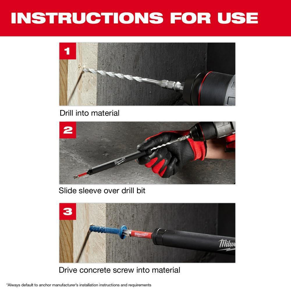 Milwaukee&reg; Black 5/32 in., 3/16 in., 1/4 in., 5/16 in. Hex Hammer 7-Piece Drill Bits & Bit Sets 