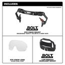 BOLT EYE VISOR - CLEAR DUAL COAT LENS COMPATIBLE WITH MILWAUKEE SAFETY HELMETS & HARD HATS 