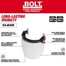 BOLT FULL FACE SHIELD - CLEAR DUAL COAT LENS COMPATIBLE WITH MILWAUKEE SAFETY HELMETS & HARD HATS 