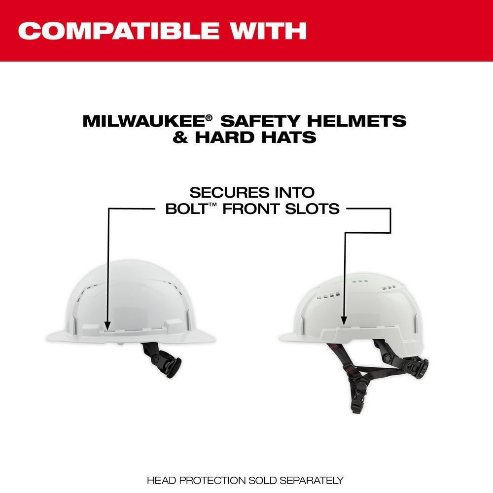BOLT FULL FACE SHIELD - CLEAR DUAL COAT LENS COMPATIBLE WITH MILWAUKEE SAFETY HELMETS & HARD HATS 